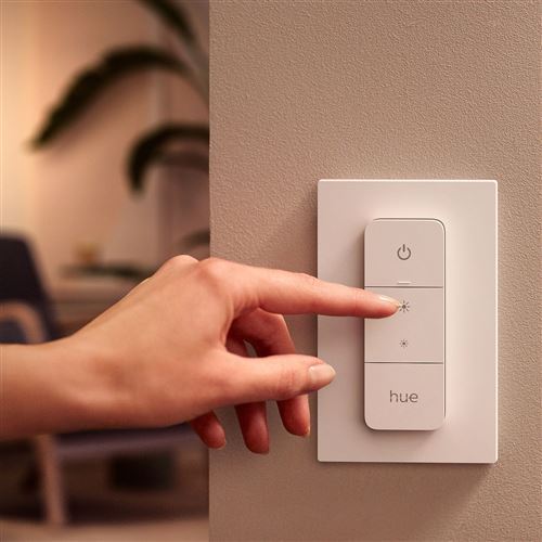 Interrupteur intelligent de lumière Philips Hue Dimmer Switch Blanc -  Fnac.ch - Accessoire pour lampe connectée