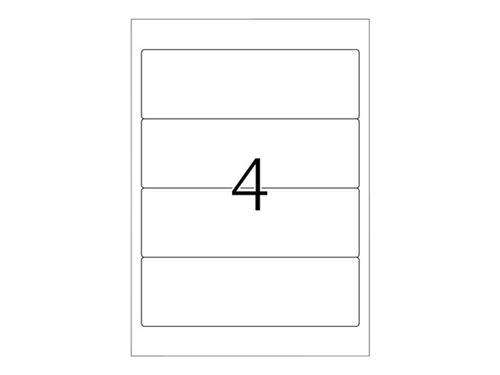 Herma 5095 &Eacute;tiquettes classeur 192 x 61 A4 100 pi&egrave;ces Blanc