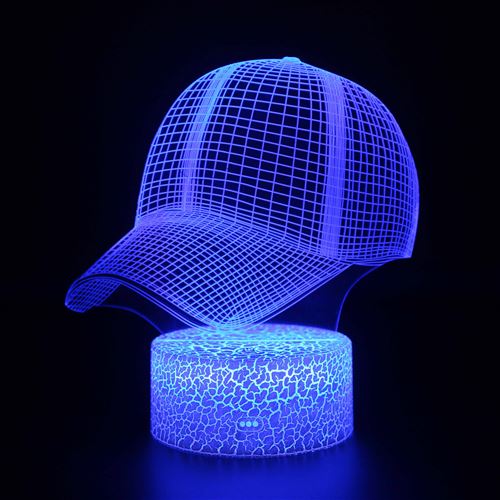 Stack Lampe 3D Tactile Veilleuses Enfant 7 Couleurs Avec Telecommande - Baseball #430