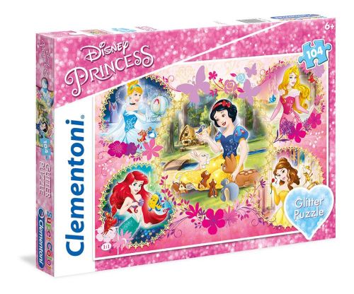 Princesses Disney Puzzle Glitter 104 Pièces