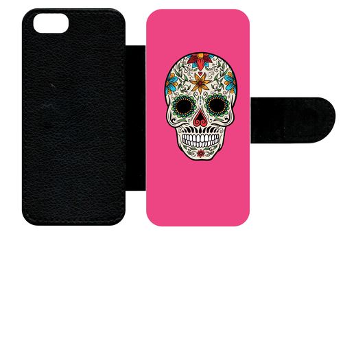 Etui À Rabat Apple Iphone 5 Crane Couleurs Fond Rose