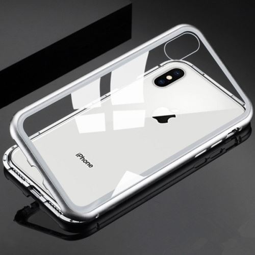 Coque Verre Trempe IPHONE 8 Magnetique Transparente Protection Integrale (BLANC)