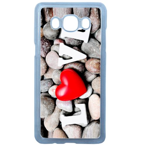 Coque Love Galet Compatible Samsung Galaxy J3 2016 Transparent