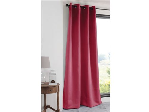 Rideau occultant à œillets uni polyester NOTTE grenadine 135X180CM