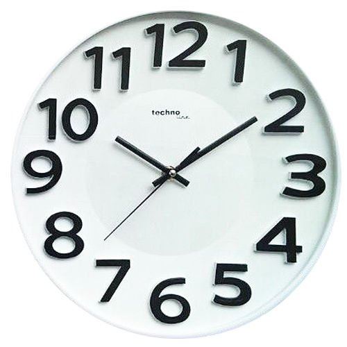 Technoline WT 4100 Horloge Murale en Plastique Blanc 4,2 x 30 x 30 cm