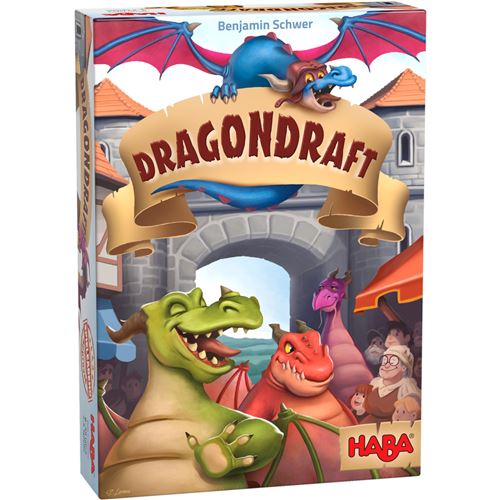 Haba jeu de société Dragondraft (de) carton/bois 172 pièces