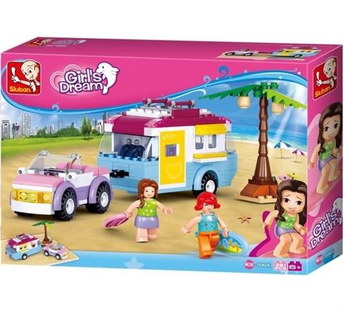 Sluban Le rêve de la fille: voiture avec caravane (M38-B0606)
