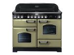 Falcon Classic Deluxe 110 - Cuisinière (four à deux étages) - pose libre - largeur : 110 cm - profondeur : 65 cm - hauteur : 90.5 cm - classe A - vert olive