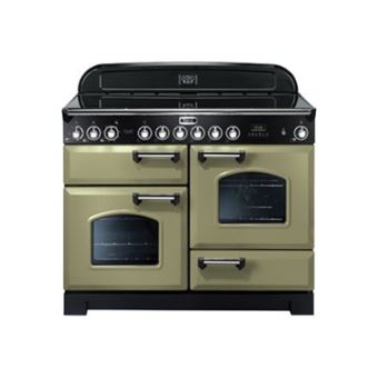 Falcon Classic Deluxe 110 - Cuisinière (four à deux étages) - pose libre - largeur : 110 cm - profondeur : 65 cm - hauteur : 90.5 cm - classe A - vert olive