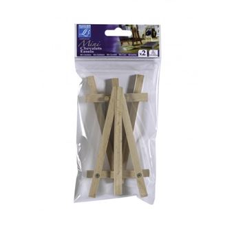 Lefranc Bourgeois Set 2 Mini Chevalets Bois - 12cm Pour Petites Œuvres Ou Photos