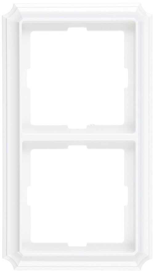 Merten 483219 Plaque ANTIK double Blanc polaire