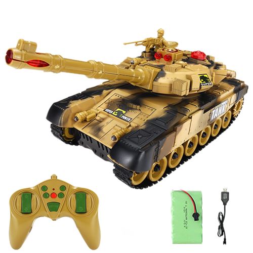 44CM / 33CM 2.4G Cultiver l'intérêt Détendez-vous en plein air RC Tank Car 33cm marron