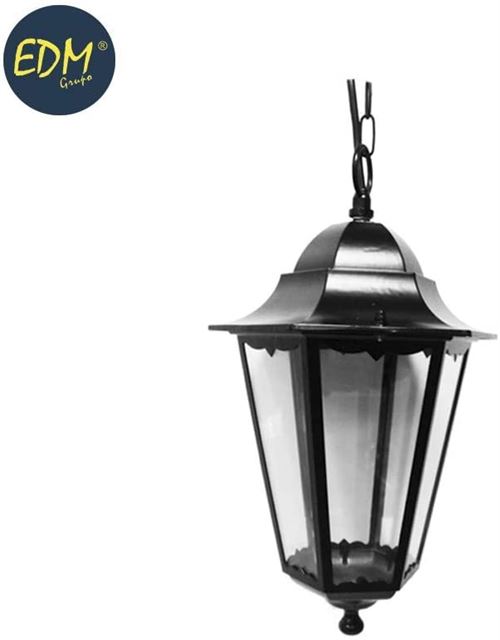 Lanterne aluminium toit noir 41xØ23 cm EDM MOD : MARSEILLE