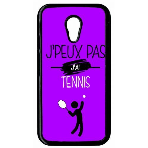 Coque j peux pas j ai tennis 7 compatible motorola moto g2 transparent