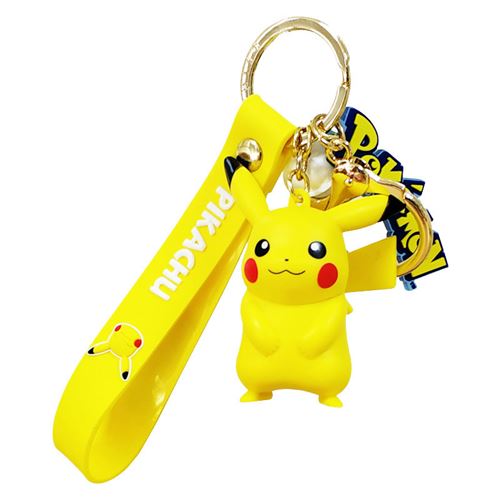 Porte-clés Pokemon Pikachu en PVC pour hommes et garçons, porte-clé,  mignon, pour sac de