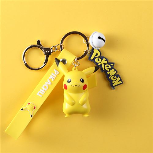 Porte-clés en peluche Pokémon Pikachu avec chapeau pour enfants