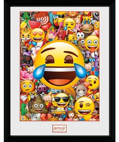 GB Eye poster dans le cadre Emoji Collage 30 x 40 cm