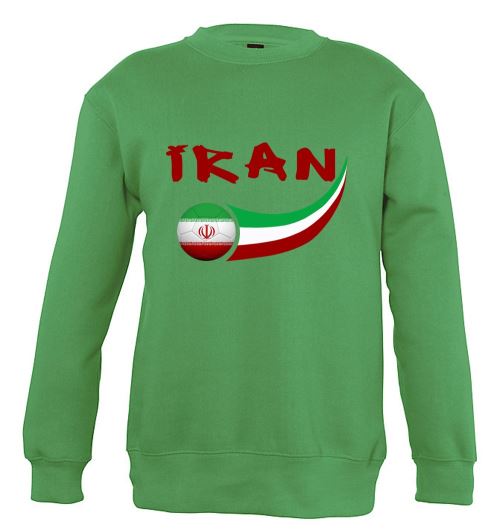 Supportershop Iran Sweatshirt Mixte Enfant, Vert, FR : (Taille Fabricant : 10 Ans)