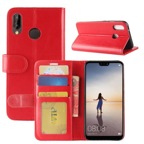 Etui Housse Portefeuille Pour Huawei P20 Lite - Rouge