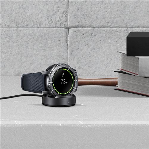 Dock de charge Samsung Galaxy Watch 42 46 mm Systeme magnetique Noir Chargeur pour telephone mobile Achat prix fnac