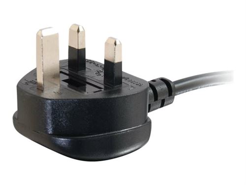 C2G Universal Power Cord - Câble d'alimentation - BS 1363 (M) pour power IEC 60320 C13 - 2 m - moulé - noir