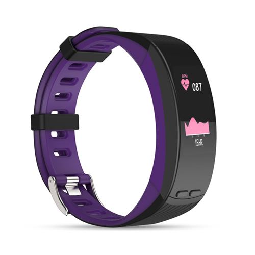 Bracelet connecté OHP P5 rythme cardiaque+altitude+Température - violet
