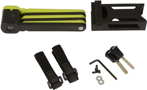 fischer Antivol Pliable avec Support L Noir/Jaune