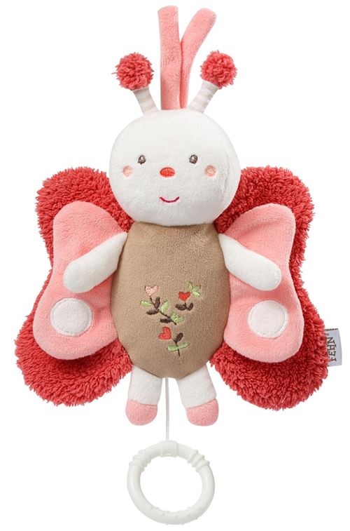 Fehn boîte à musique papillon Garden Dreams 23 cm rose