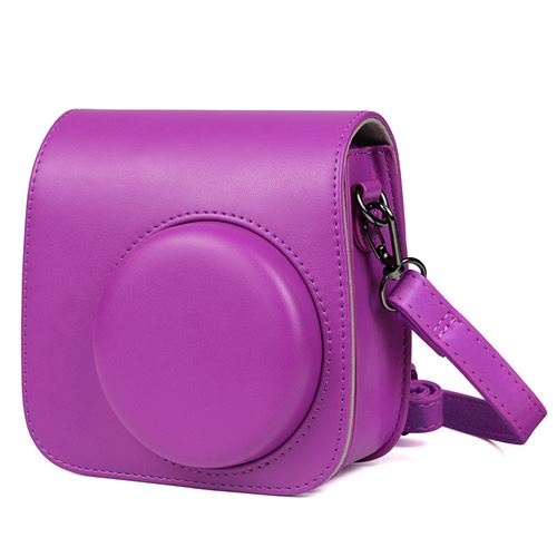 Étui en cuir PU antichoc pour Fujifilm Instax Mini 8 / 8+ / 9 - Violet