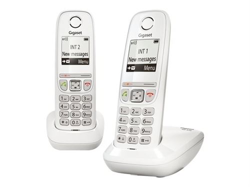 Gigaset AS470 Duo Téléphone fixe sans fil DECT/GAP Blanc