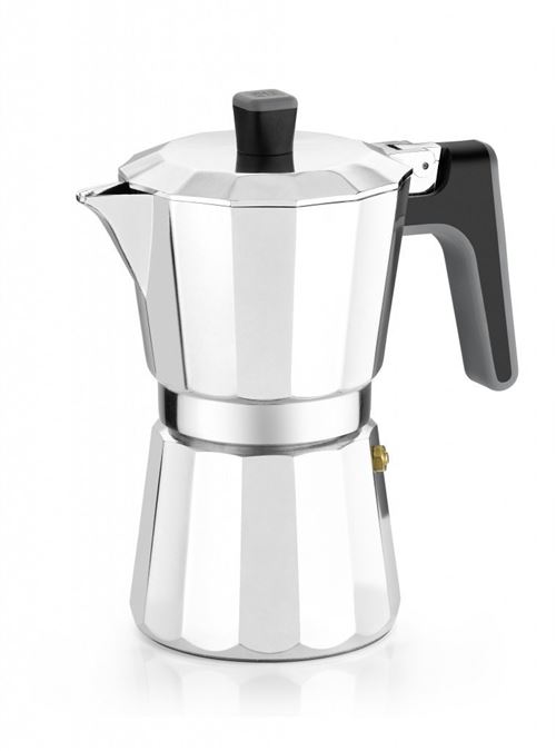 Cafetière Italienne BRA 8542 9 tasses Aluminium Convient à tous les types de cuisines