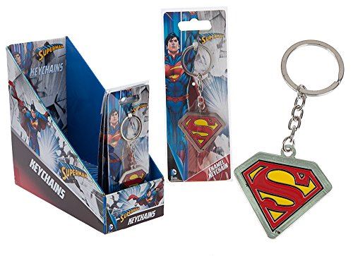 Joy “ 301025 “ Superman “ Logo Porte-clés en mtal sur Carte Backer dans Un Affichage (24 pièces)