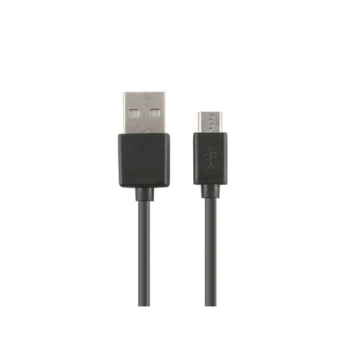 Ksix Mobile Tech - Câble USB - Micro-USB Type B (M) pour USB (M) - 1 m - noir