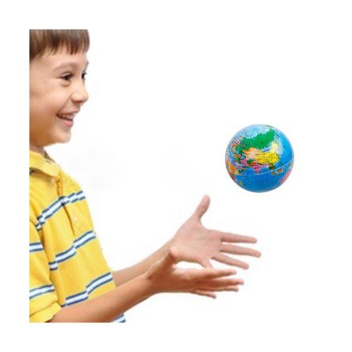 Balle à la forme d'un Globe Terrestre - Balle mousse anti-stress boule