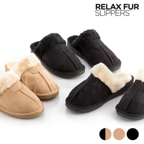 Paire de Chaussons fourrés Couleur - Noir Taille des chaussures - 40