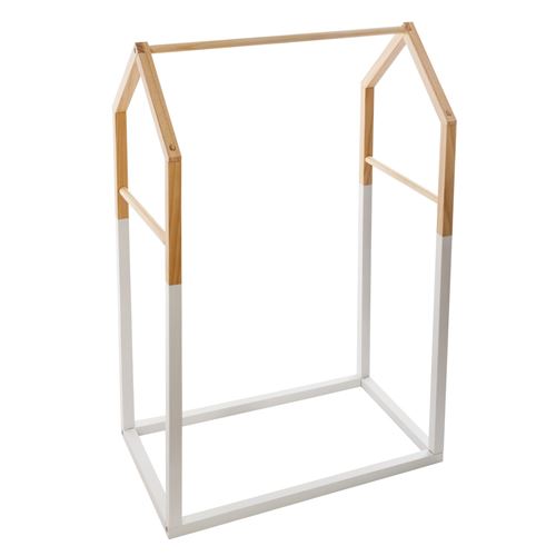 Penderie Enfant en Bois House 100cm Blanc