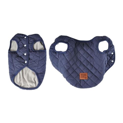 Meilleurs prix pour doudoune james - matelassée polyester double polaire - 35 cm - bleu - pour chien