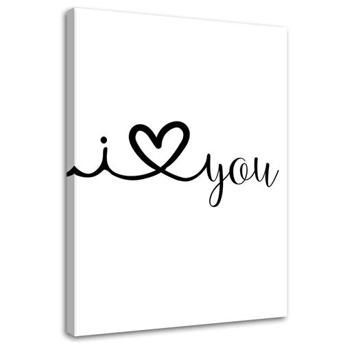 Toile Tableau Imprime Image Decorative Murale Canevas Phrase Amour Anglais 40x60 Achat Prix Fnac