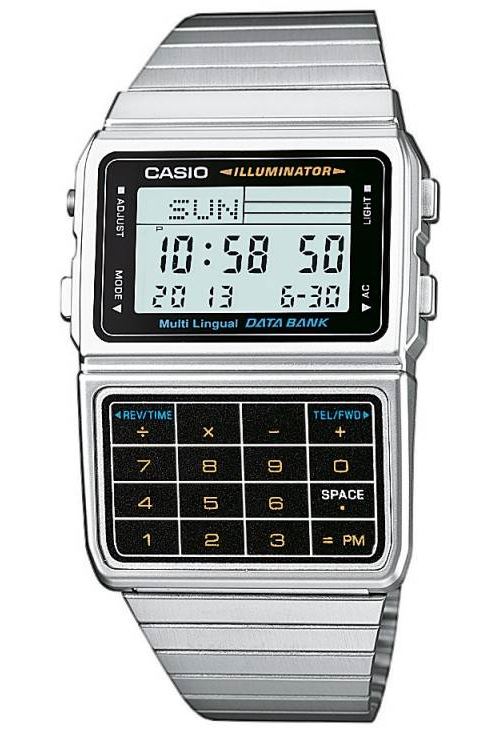 Montre Homme Casio Data Bank Dbc-611-1Ef Argent