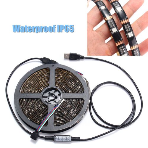 USB étanche RGB 5050LED bande flexible TV PC Back Light Changer la couleur d'éclairage Étanche IP65 | 200cm