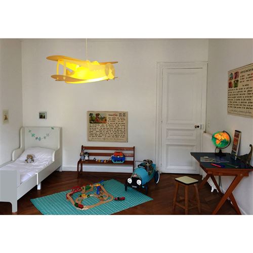 R M Coudert Lampe Suspension Chambre D Enfant Avion Jaune Achat Prix Fnac