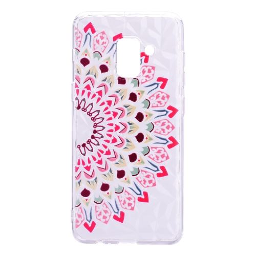 Galaxy A8+ (2018) Coque Protection Tpu Mandala Fleurs Bijoux Incrusté Als90565