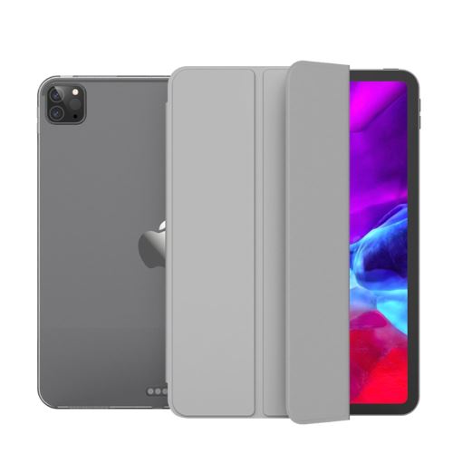 GENERIQUE - Étui pour Apple iPad Pro 12.9 pouces (2020) - Support Tri-pliure - Gris - Image 2