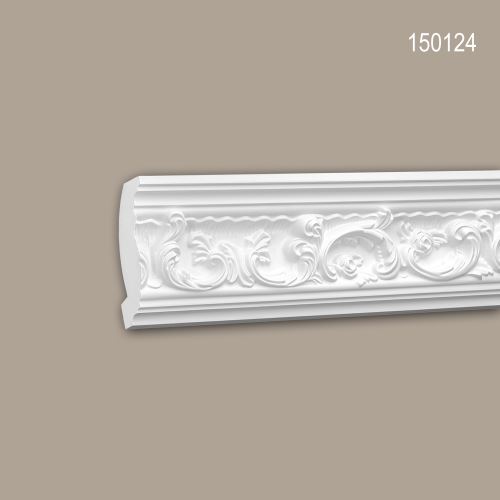 Corniche 150124 Profhome Moulure décorative style Rococo-Baroque blanc 2 m