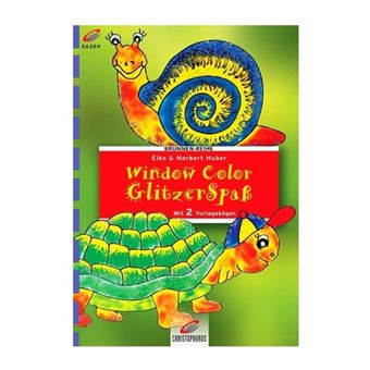 Livre motif window color tortue et escargot - modele peinture fenetre (langue allemand) - 1
