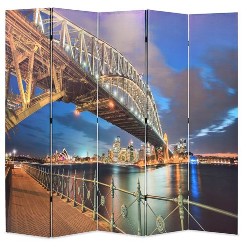 vidaXL Cloison de séparation pliable 200x170 cm Pont Sydney Harbour