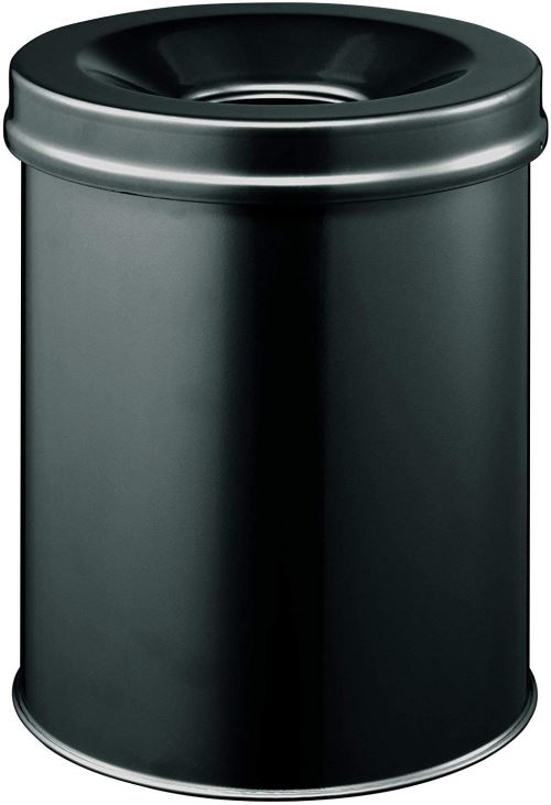 Durable 330501 Corbeille &agrave; papier Anti-&eacute;raflure + M&eacute;tal 15L Noir