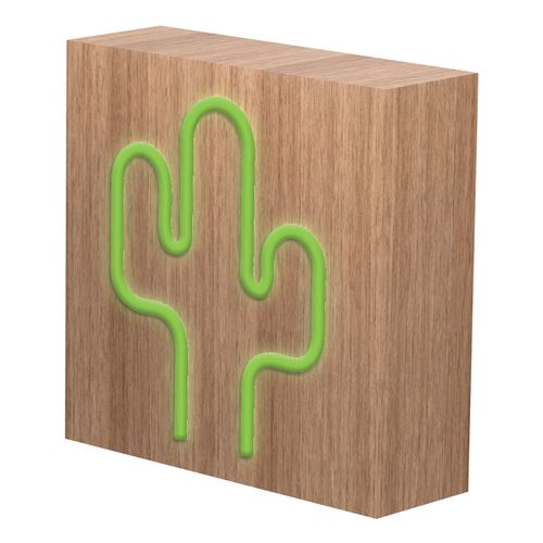 Lampe-enceinte ColorLight Néon cactus avec charge induction taille L Co