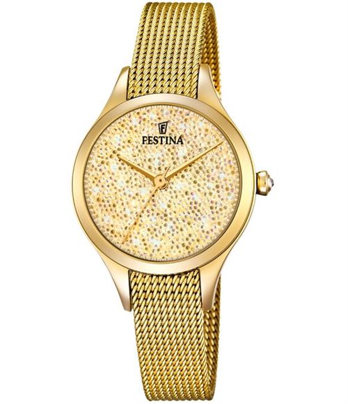 Montre FESTINA en Maille Milanaise Jaune - F20337/2