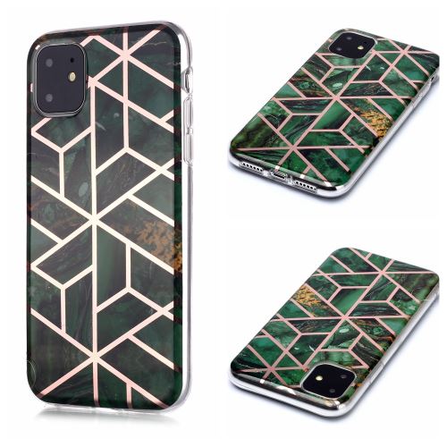 Coque en TPU motif marbre or rose imd vert pour votre Apple iPhone 11 6.1 pouces